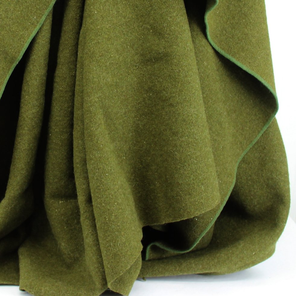 US Military Wool Blanket Drab Green 66" X 77" Soft Wool Newer closer view soft wool