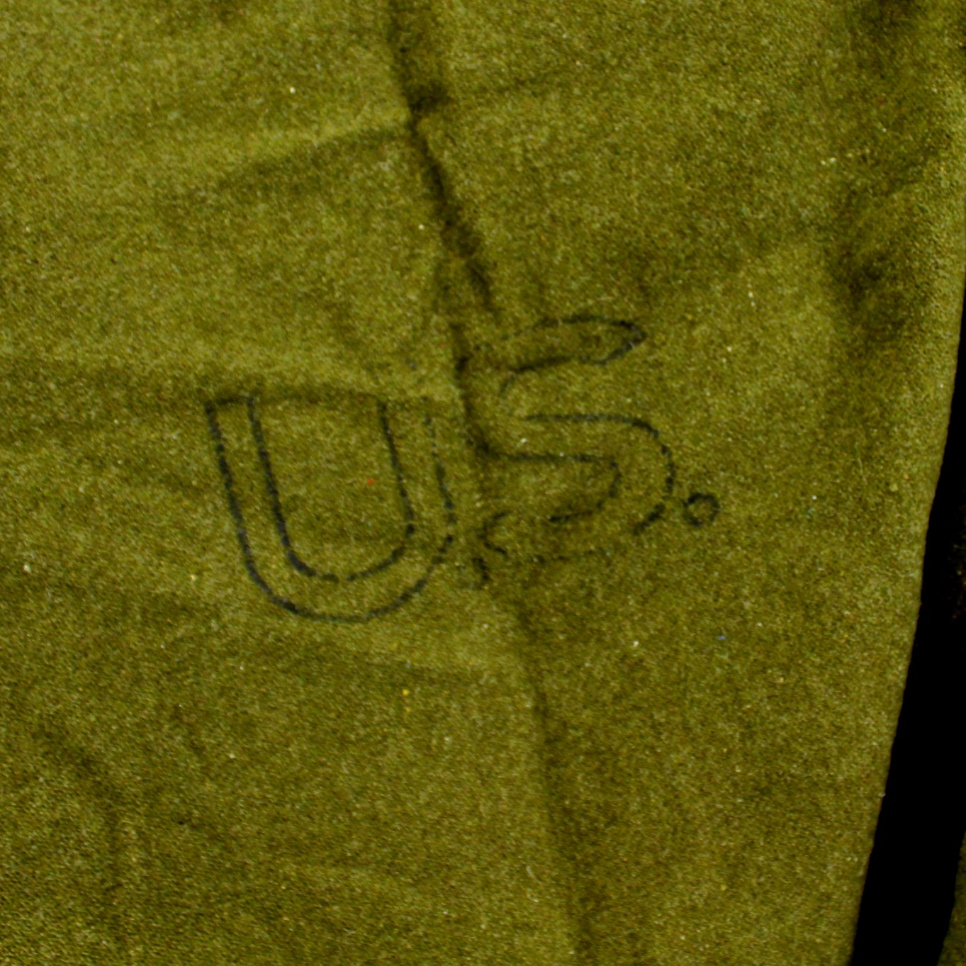 US Military Wool Blanket Drab Green 66" X 77" Soft Wool Newer stamped U.S.