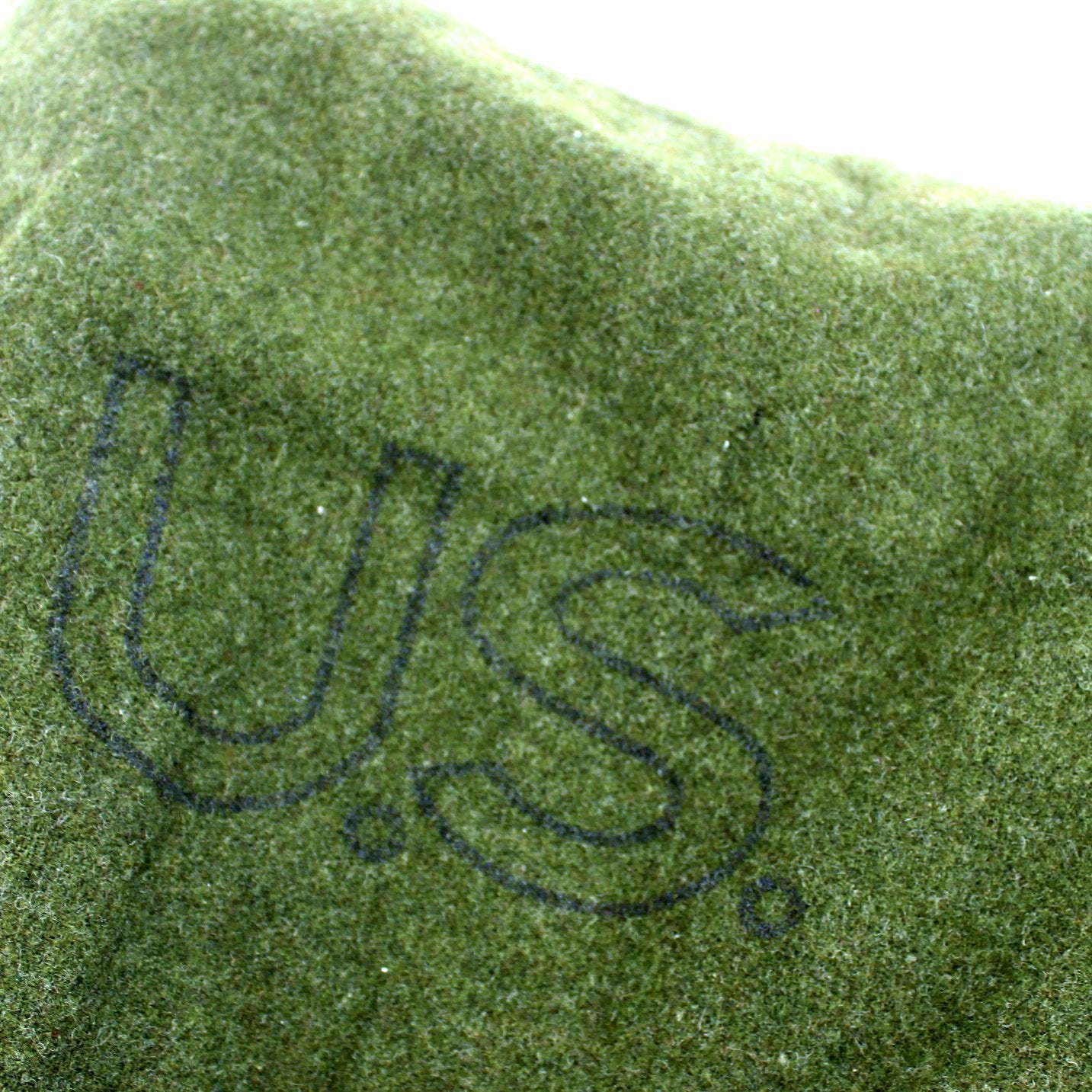 US Military Wool Blanket Olive Green 66" X 80" Special Price stamped U.S.