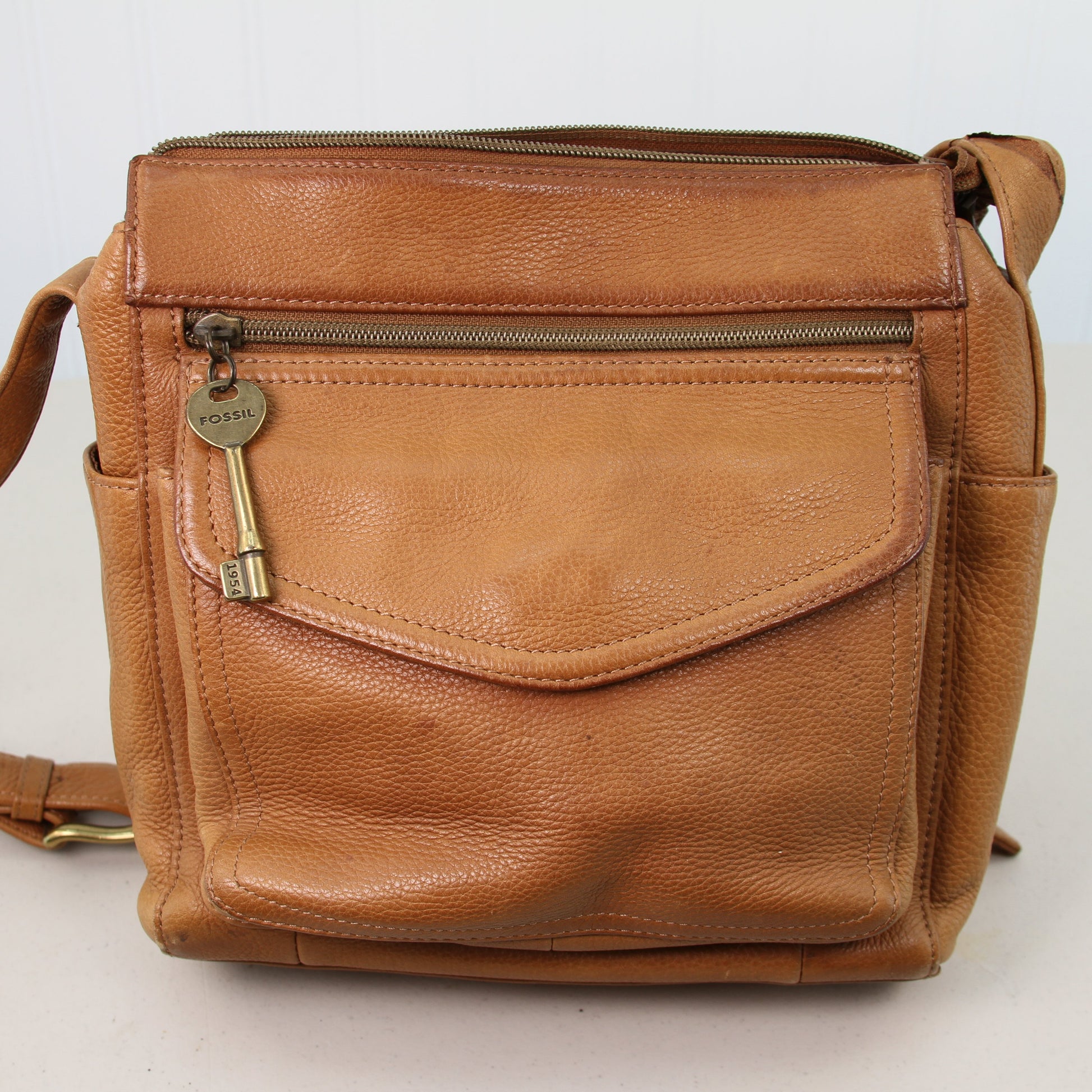 Fossil 75082 Buskskin Pebbled Leather Shoulder Bag Handbag6