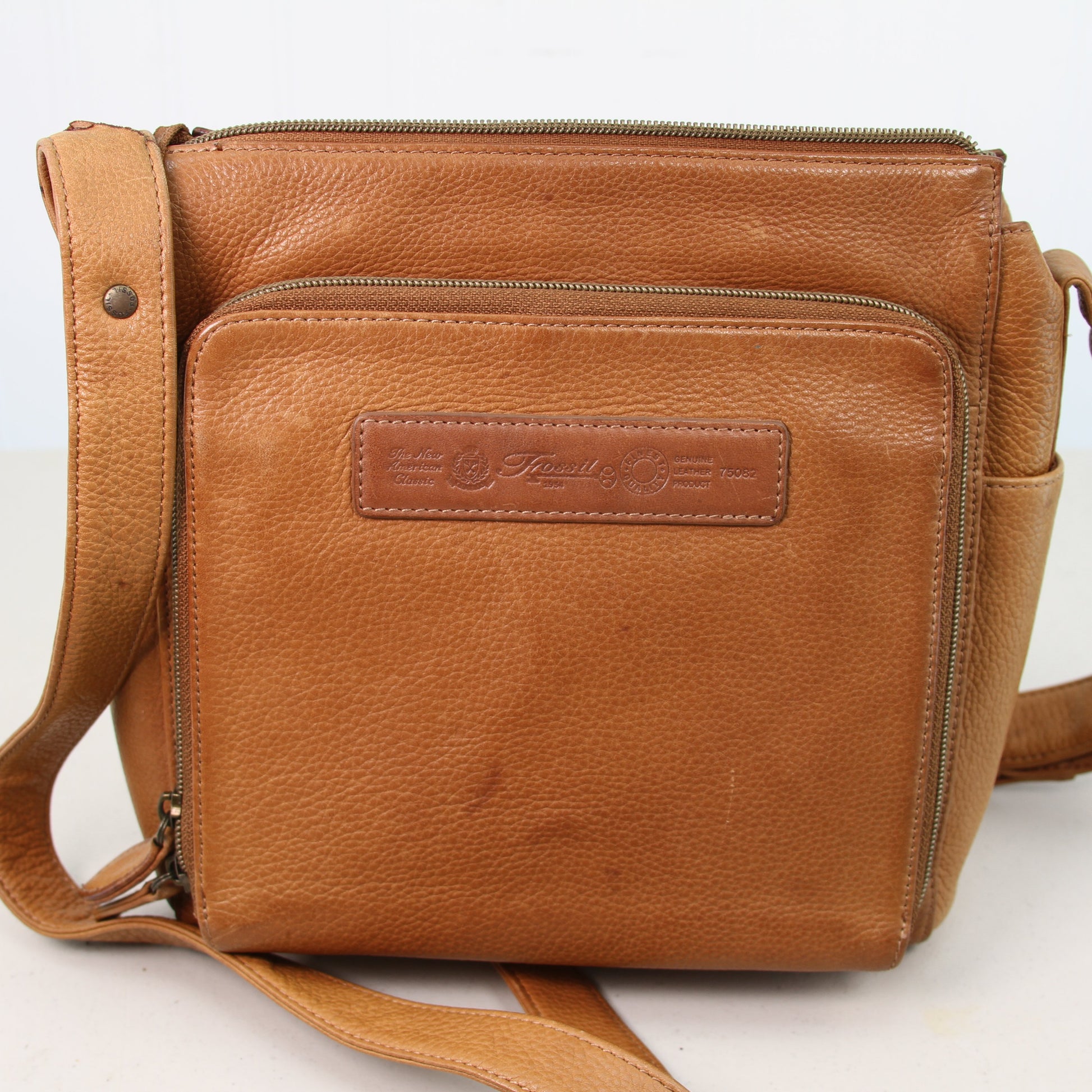 Fossil 75082 Buskskin Pebbled Leather Shoulder Bag Handbag7