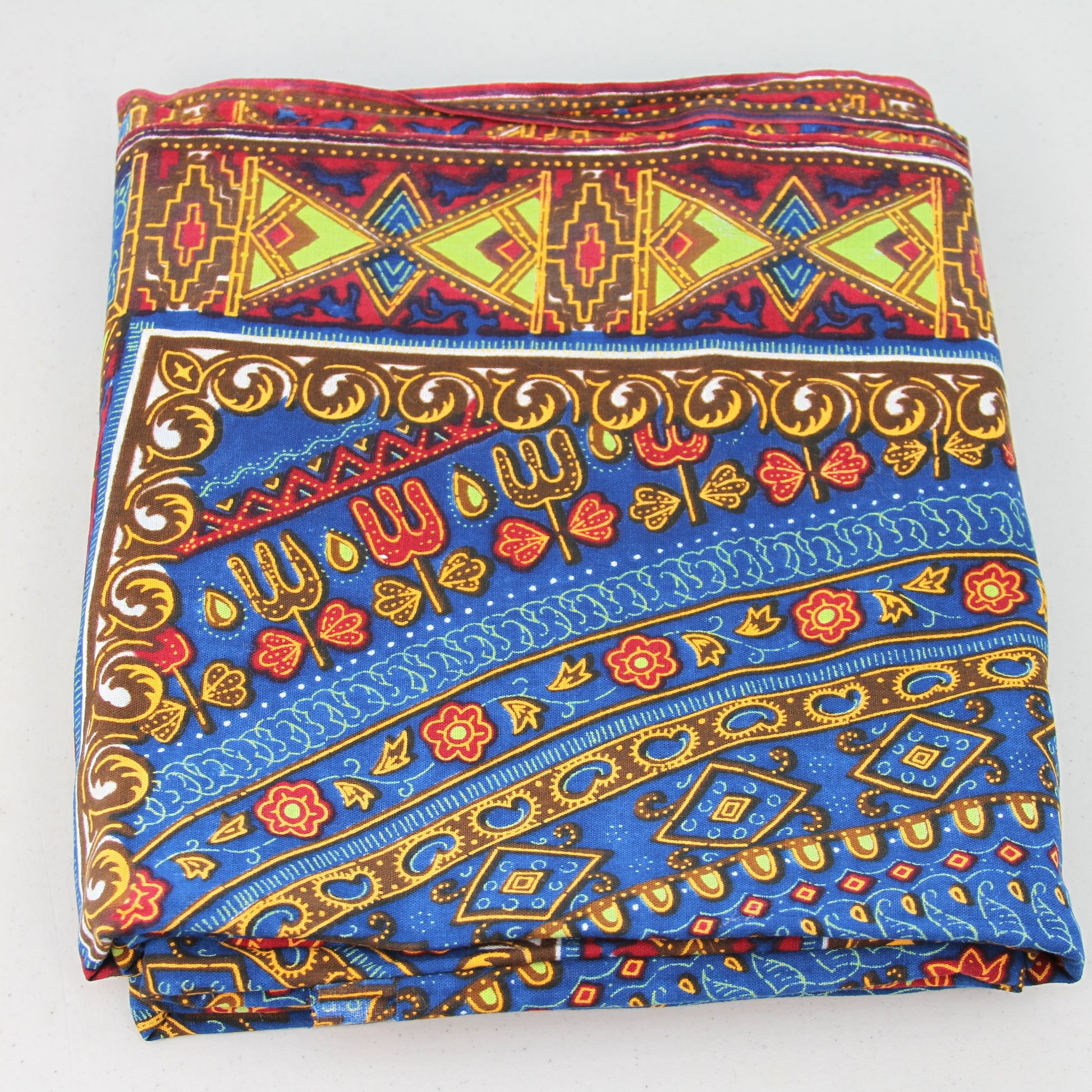 Vintage Nigerian fabric by the yard, unused. African themes 1