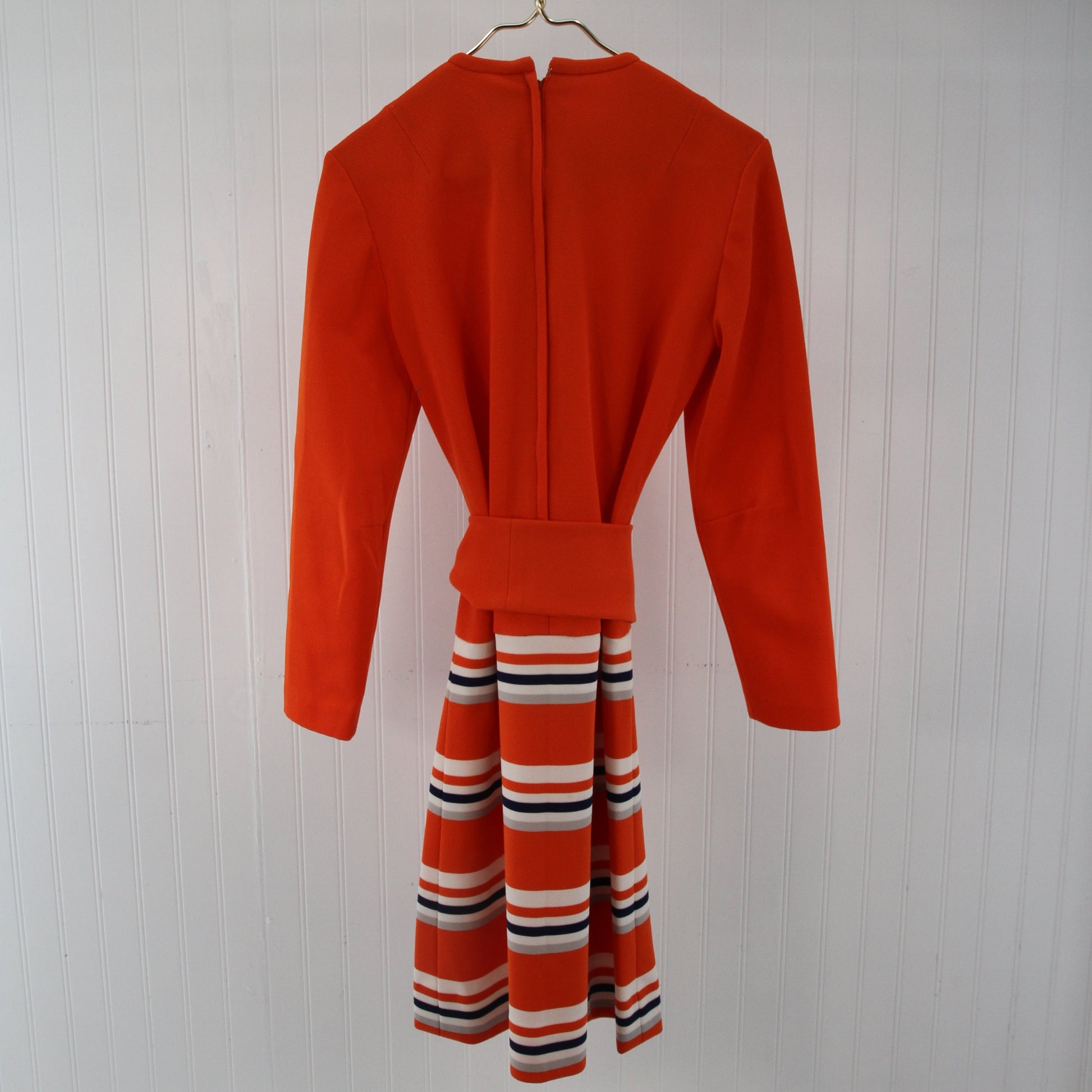 1960's Jeanne Durrell Orange Mod Dress2