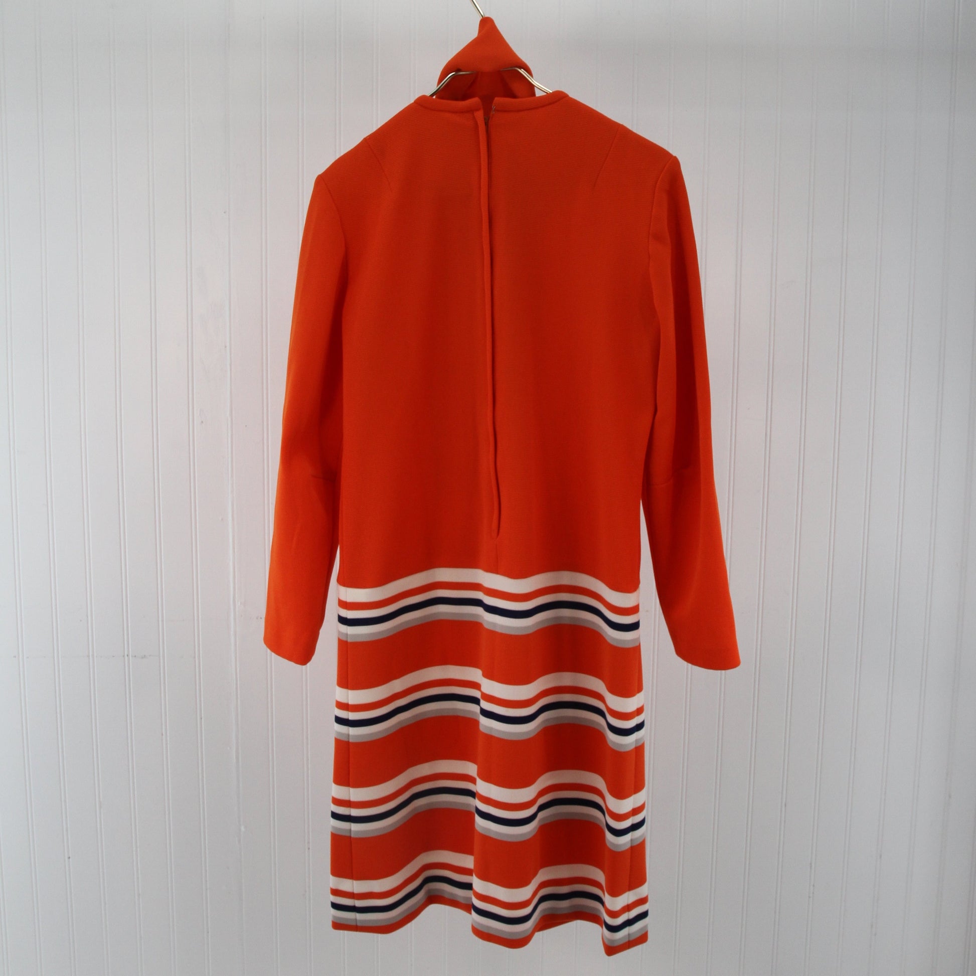 1960's Jeanne Durrell Orange Mod Dress5