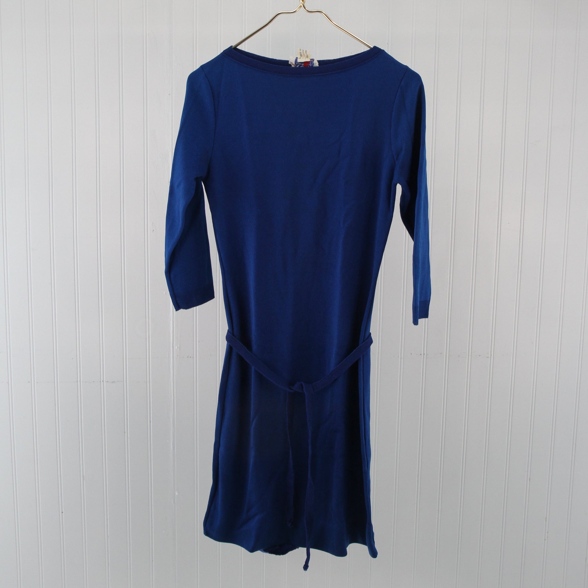 1970's Rosanna Blue Ban-Lon Knitted Dress1