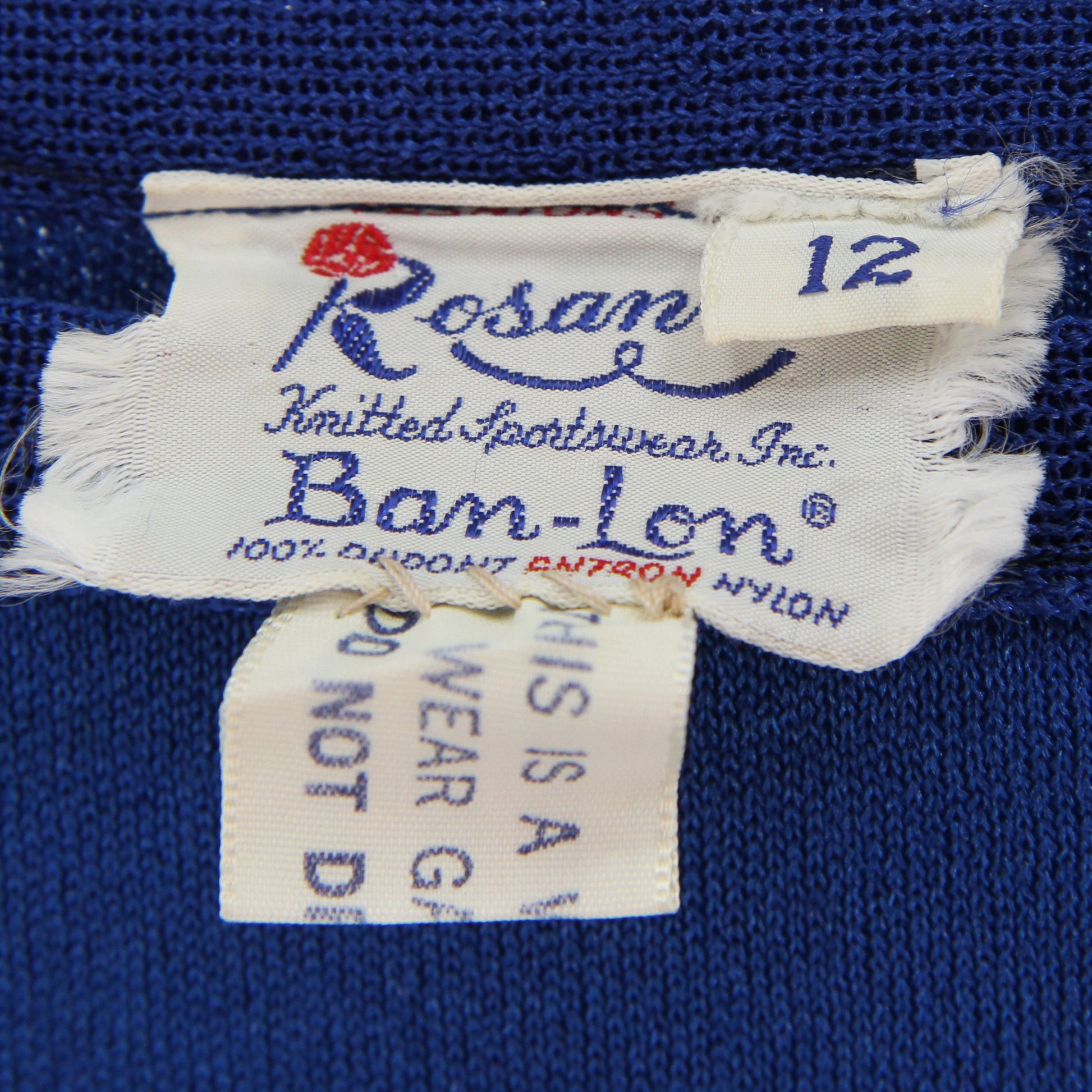 1970's Rosanna Blue Ban-Lon Knitted Dress5