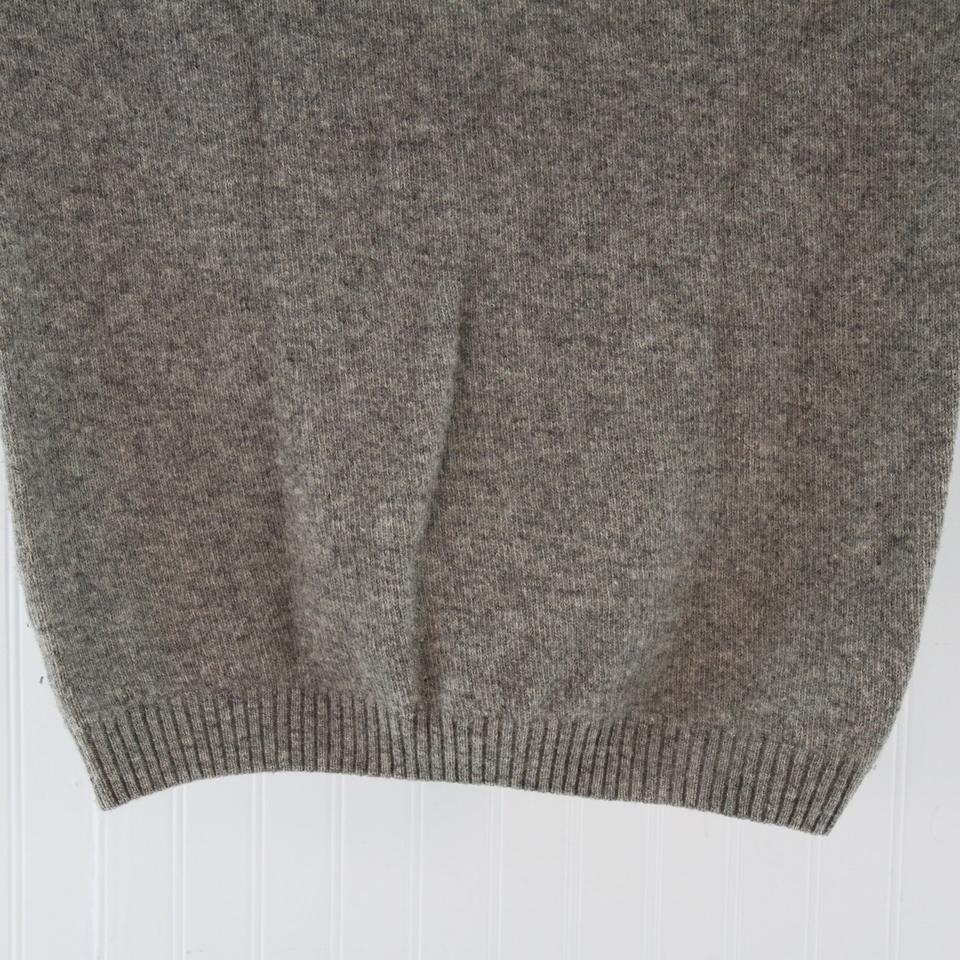 Bonanza Grey Lambs Wool Cable Knit Sweater Cardigan8