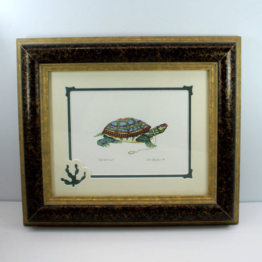 Nora C Butler Framed Print "Wanderlust" Colorful Turtle Beach Art