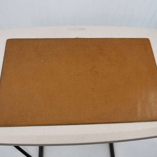 Vintage Reversible Pebbled Brown Leather Deskpad Side One