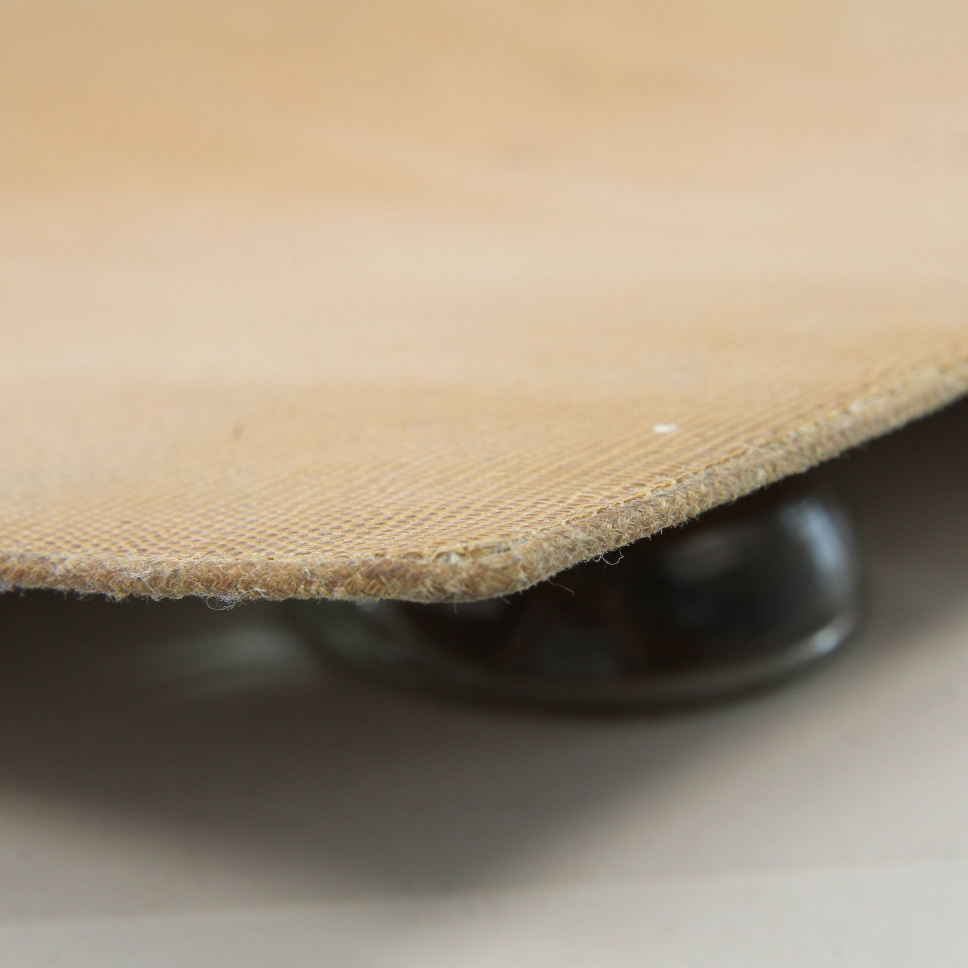 Vintage Reversible Pebbled Brown Leather Deskpad edge 2