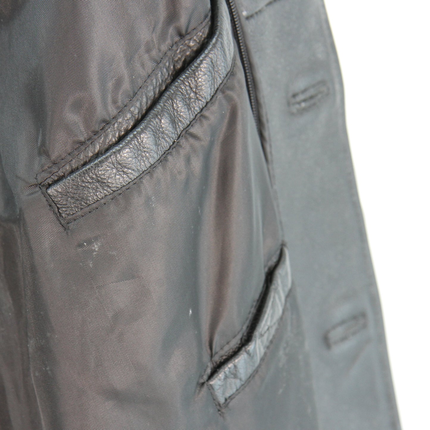 Sergio Benini Mens Black Leather Jacket Medium 8