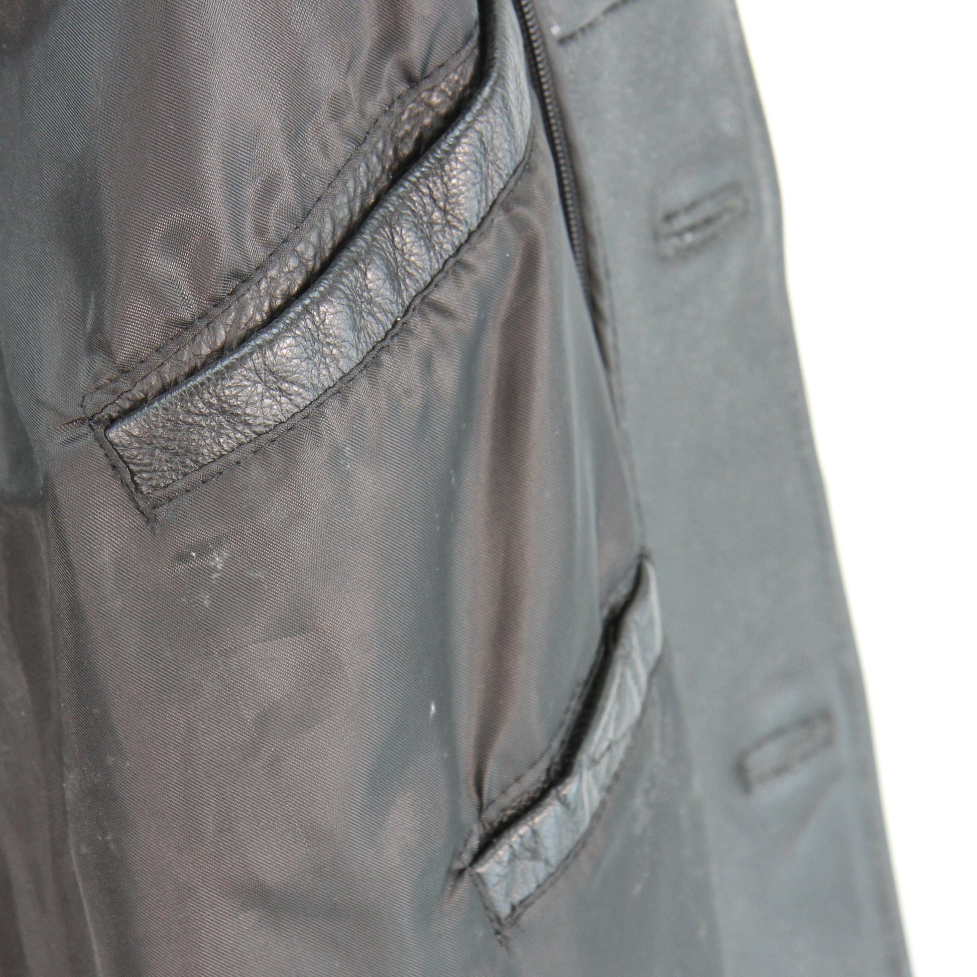 Sergio Benini Mens Black Leather Jacket Medium 8