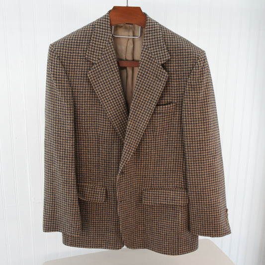 Bill Blass Houndstooth Sports Coat Jacket 42 Long 1