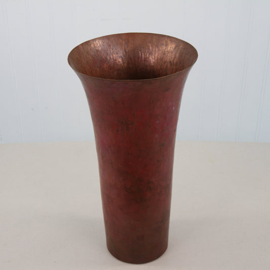 Santa Clara del Cobre signed JCLR hammered copper vase full view1