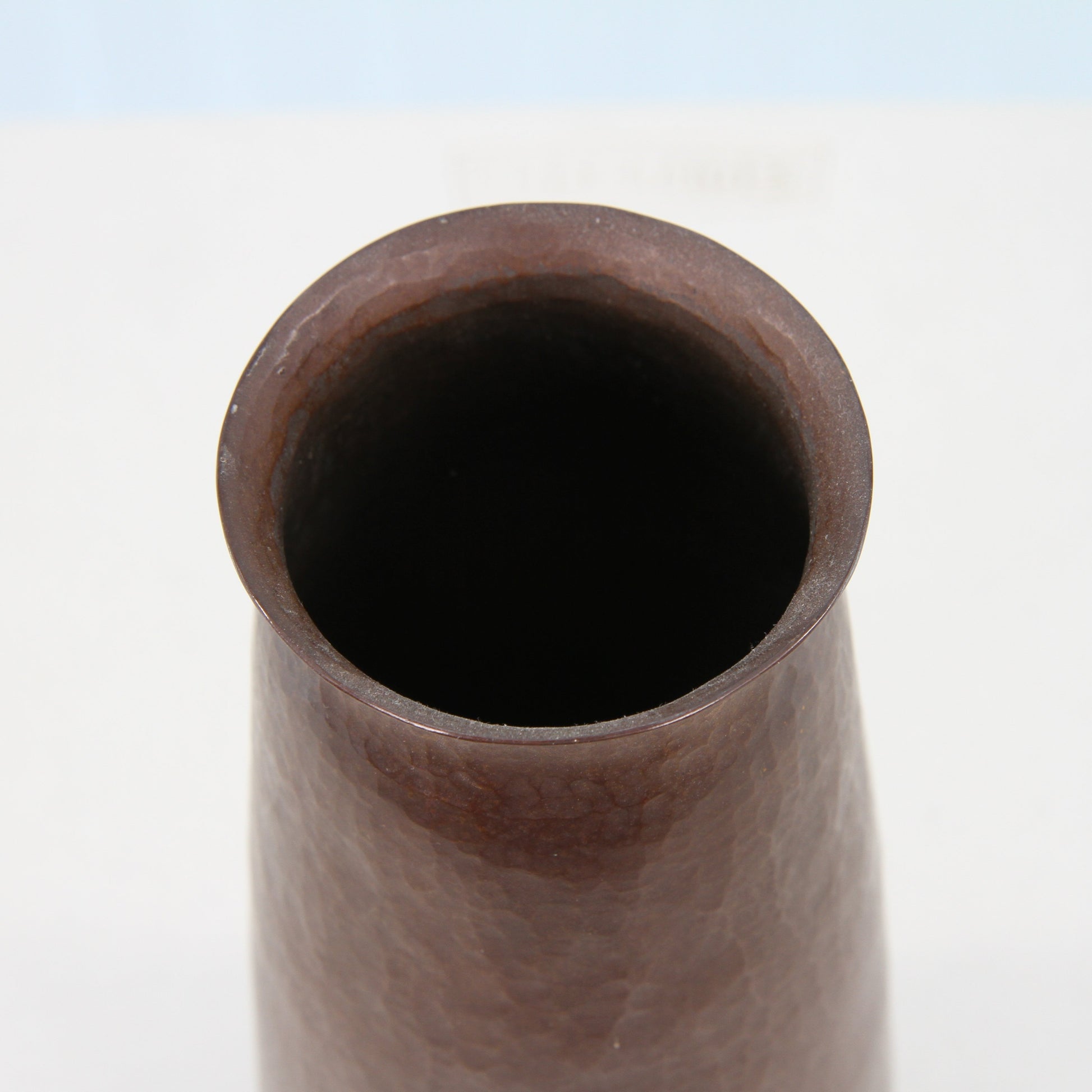 Santa Clara del Cobre JCLR signed copper vase top view2