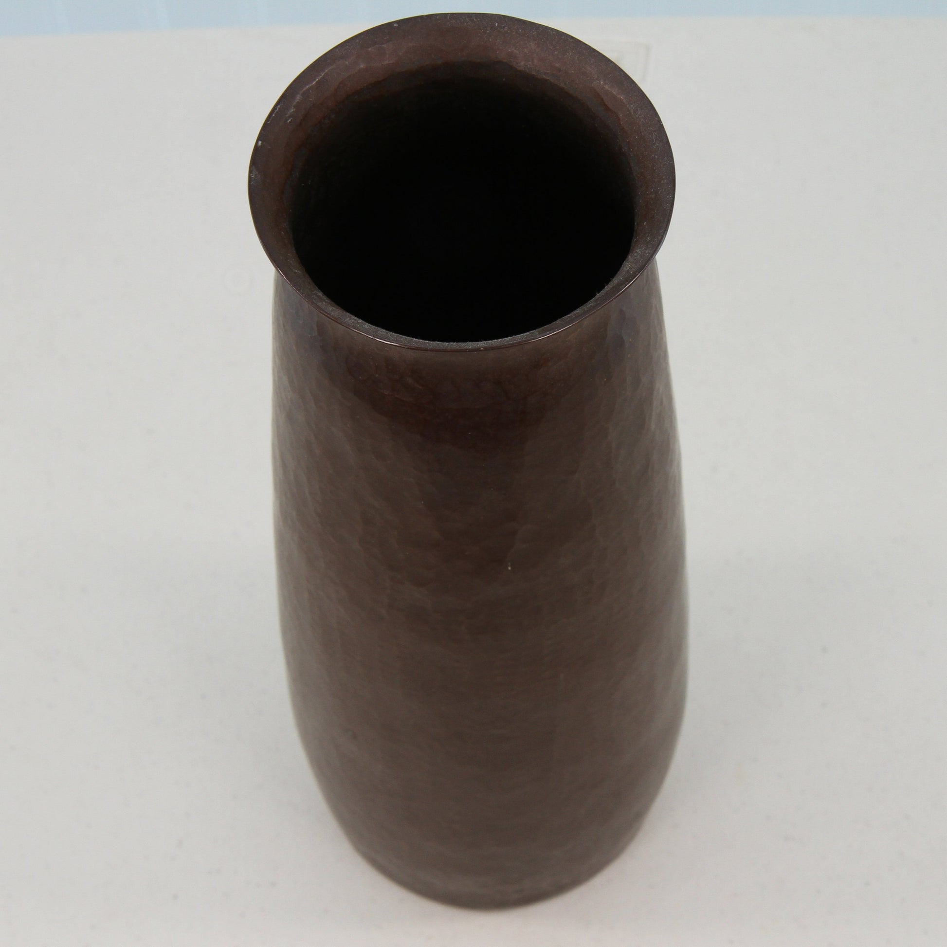 Santa Clara del Cobre JCLR signed copper vase top view1