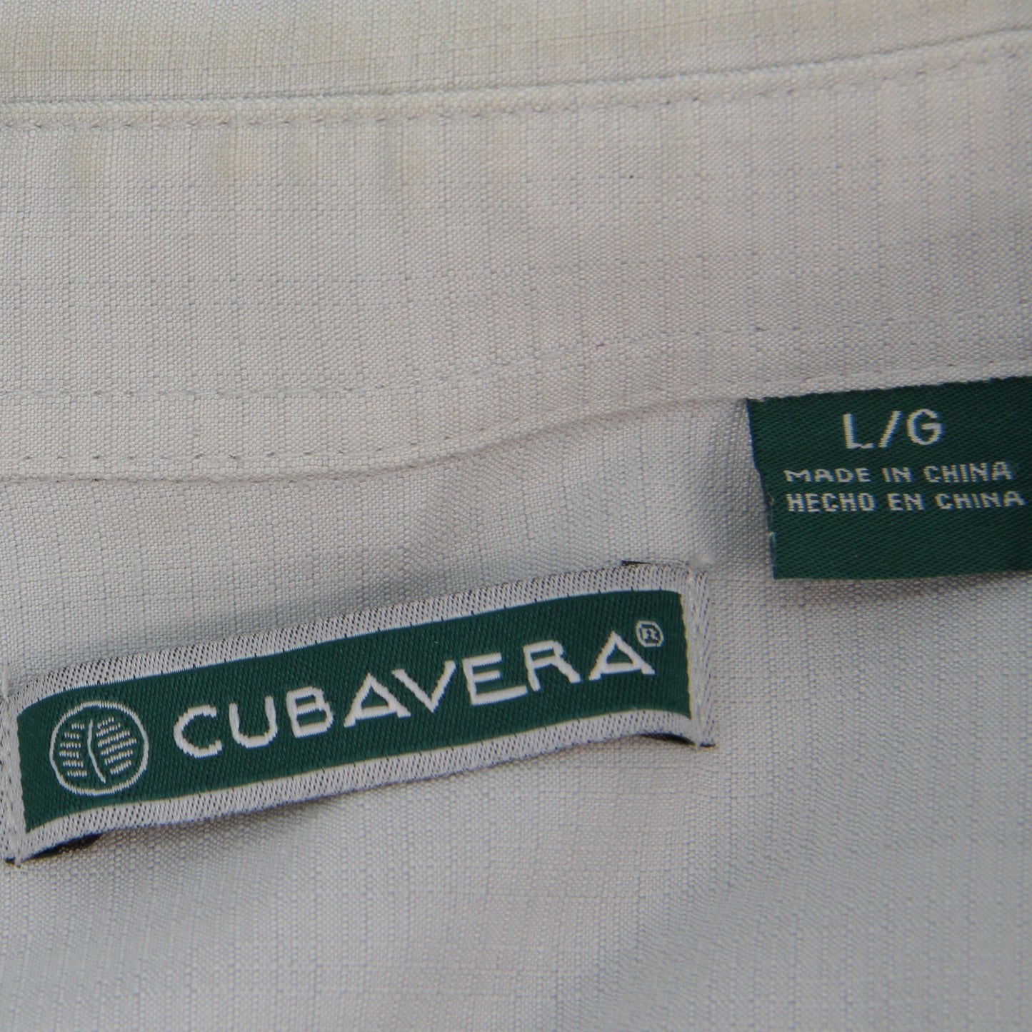 Cubavera Two Cuban Shirts Bundle Green Gray Large