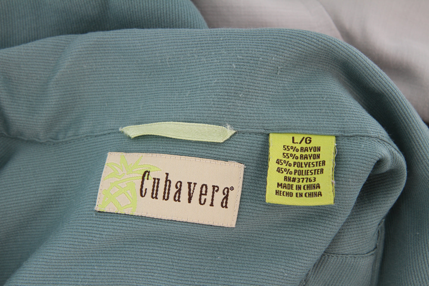 Cubavera Two Cuban Shirts Bundle Green Gray Large