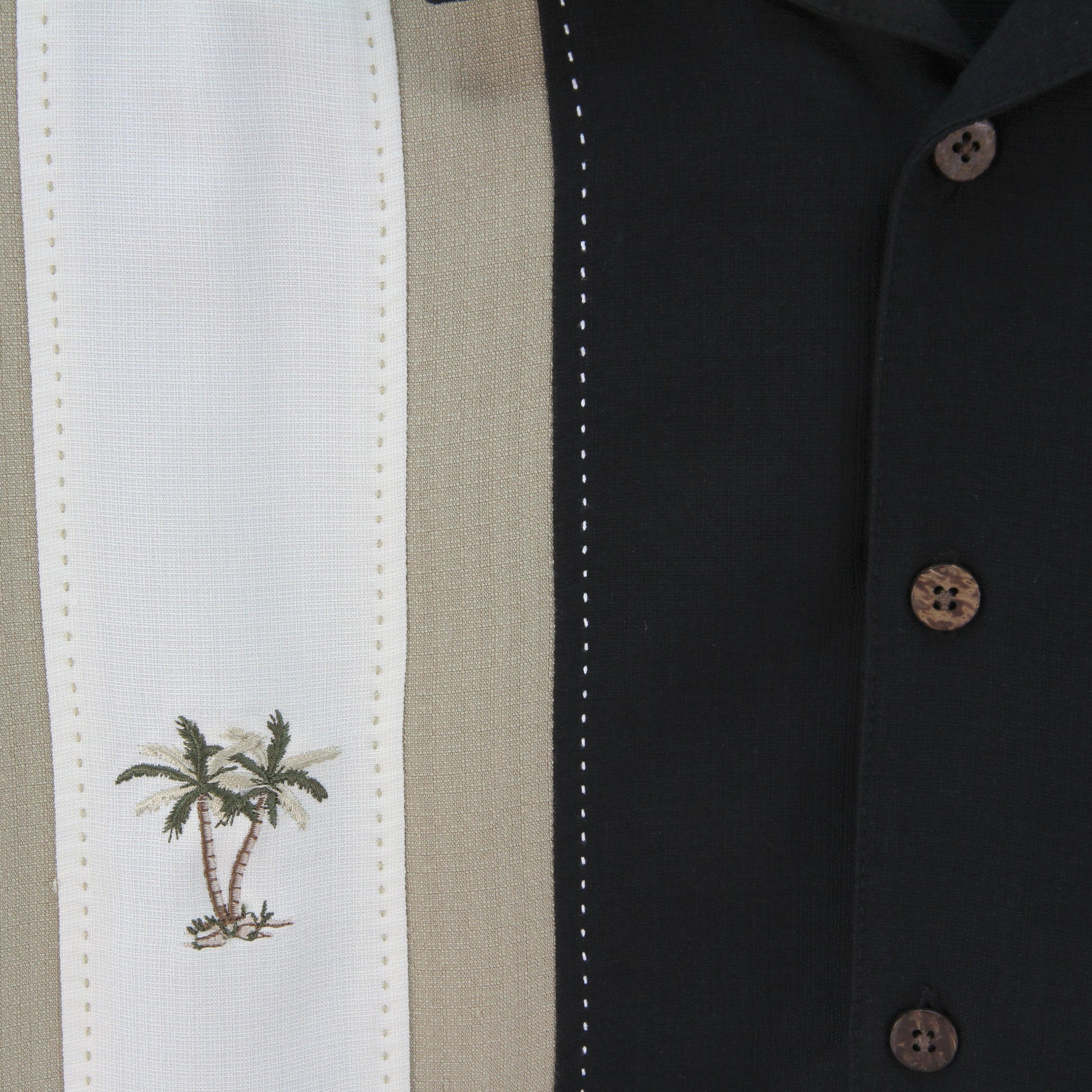 Havana Jack Cafe Black Hawaiian Cuban Shirt front 2