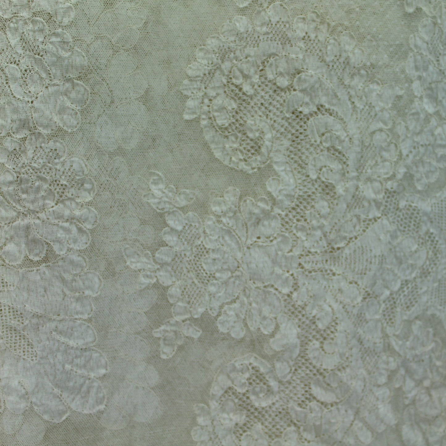 Alencon Cream Lace Tablecloth France Made for Marshall Field Exquisite closeup
