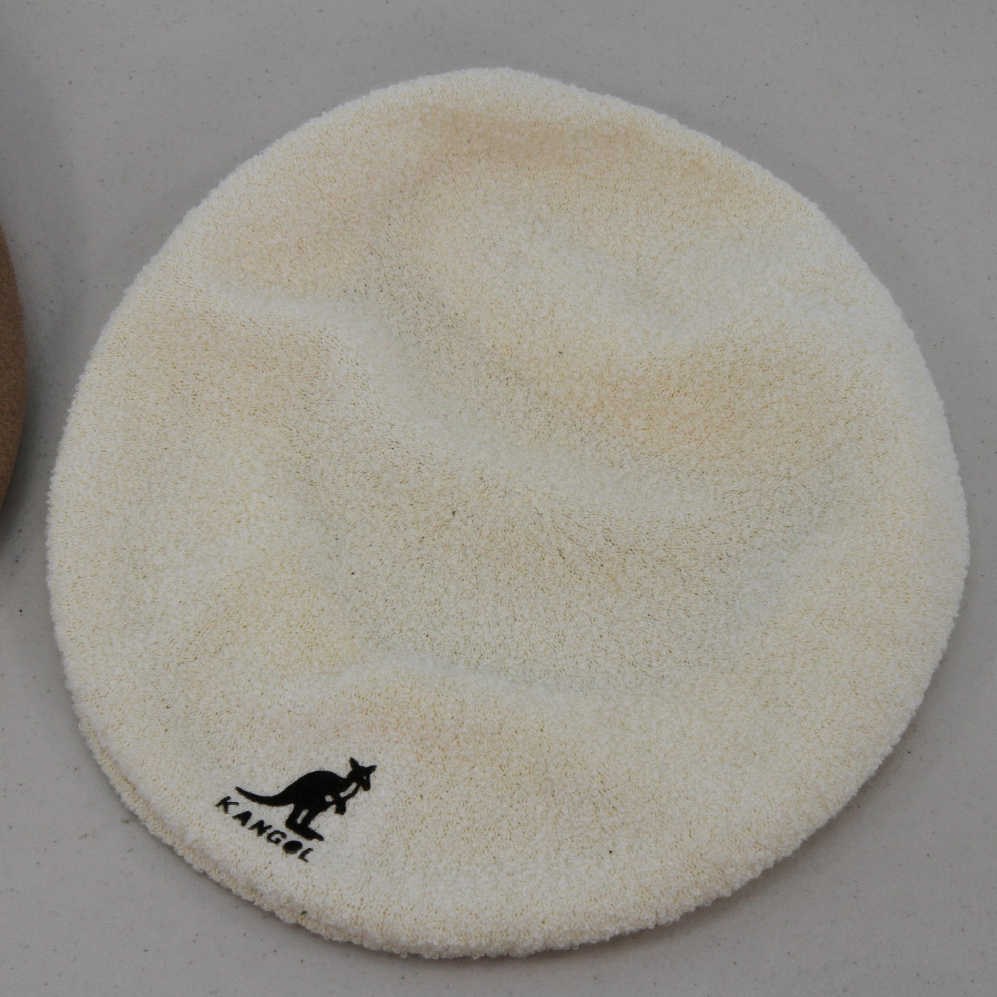 Pair Kangol Driving Caps Tan & White 11