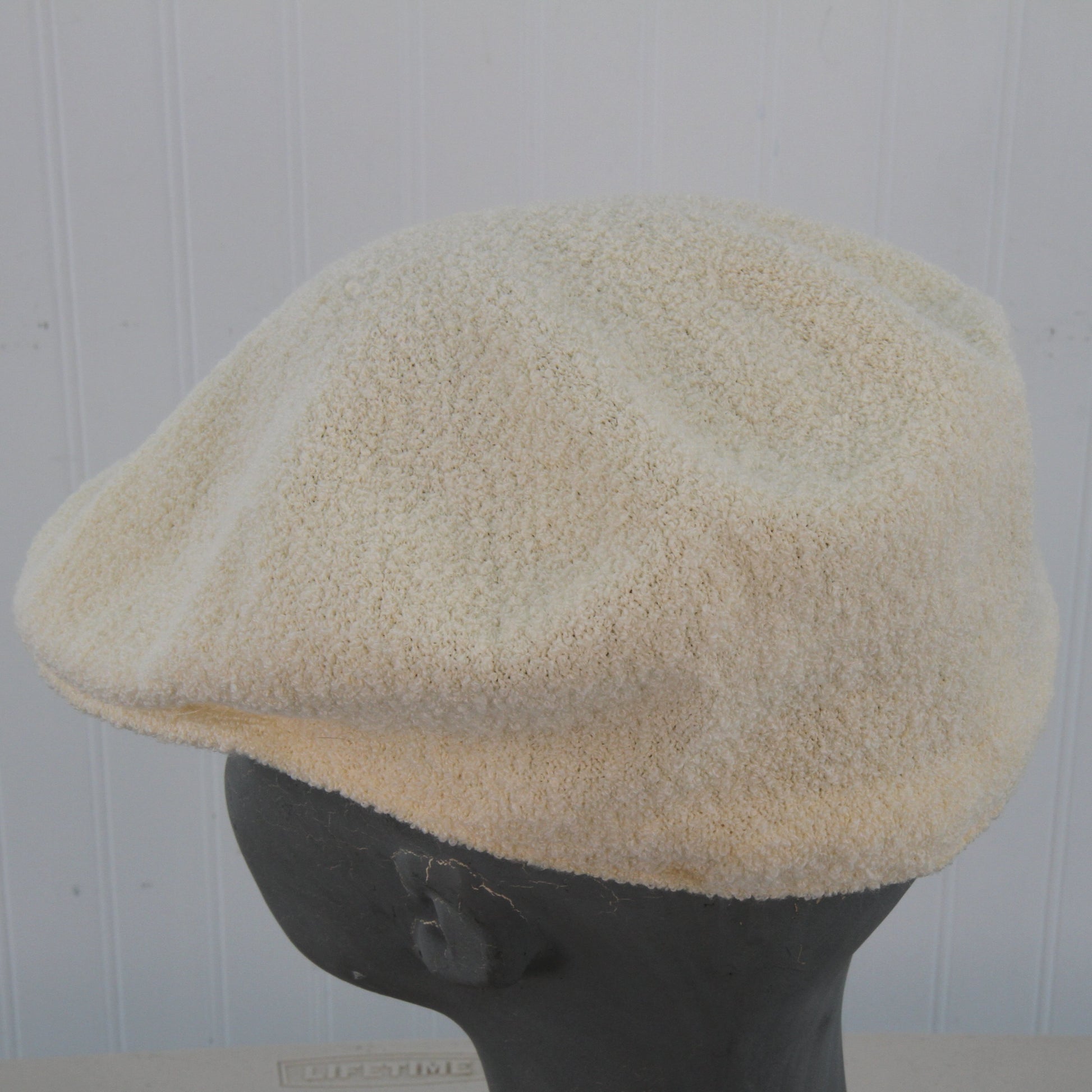 Pair Kangol Driving Caps Tan & White 13