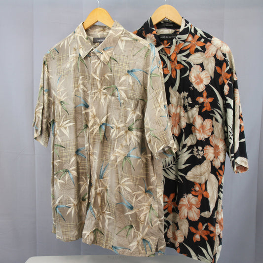 Croft & Barrow Pair Hawaiian Shirts front