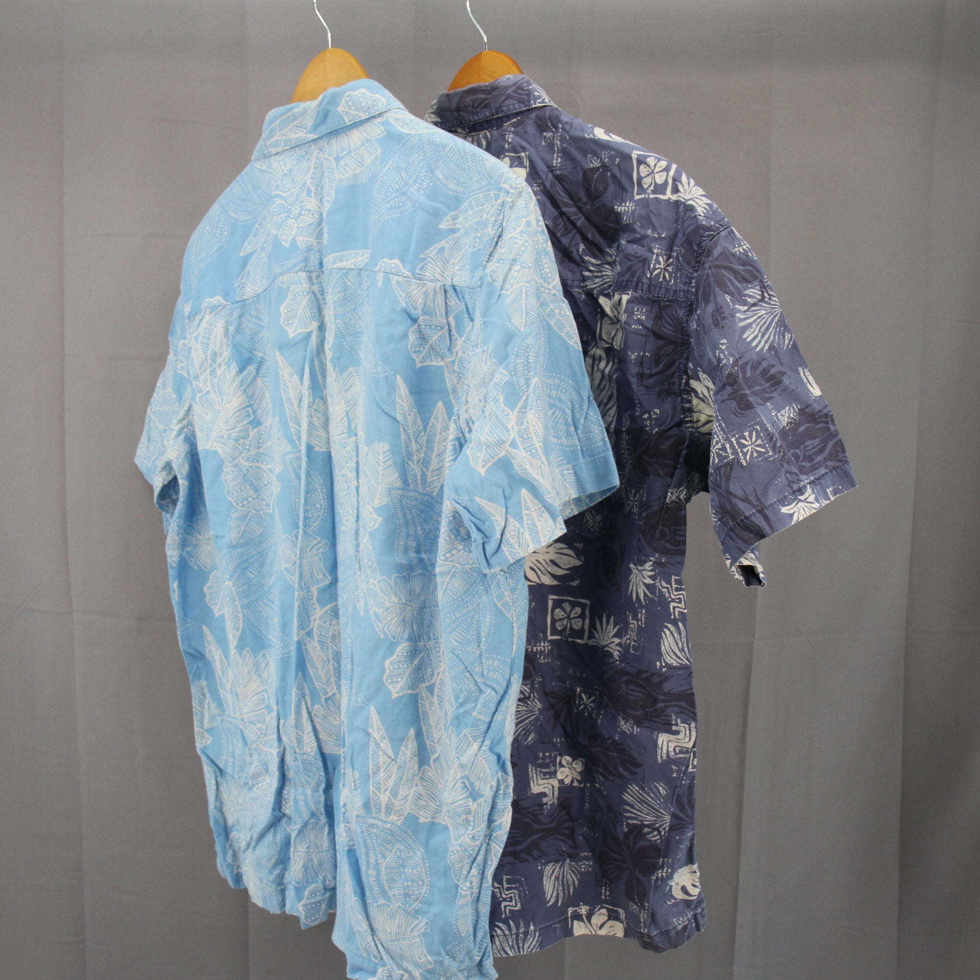 Blue Weekender and Blue Newport Blue Hawaiian Shirts back
