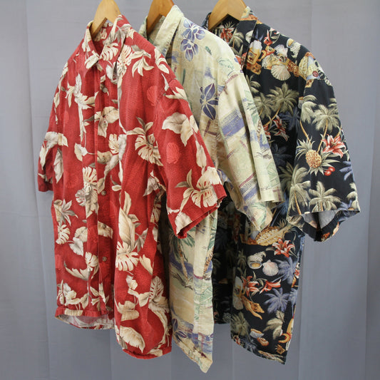 Pierre Cardin Three Hawaiian Shirt Bundle front view 