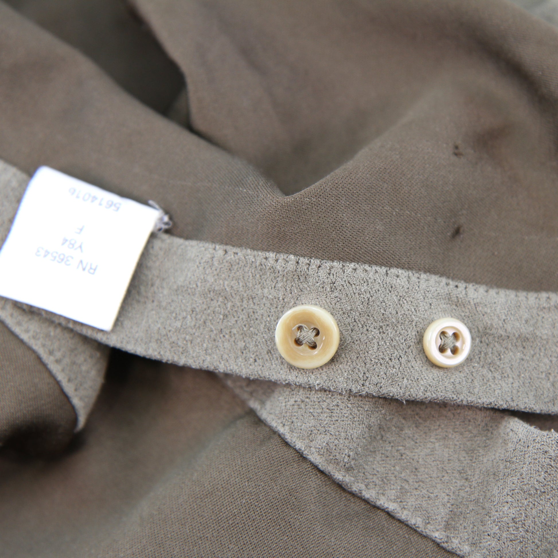 Pair Geoffrey Beene micro suede long sleeve mens shirt spare buttons