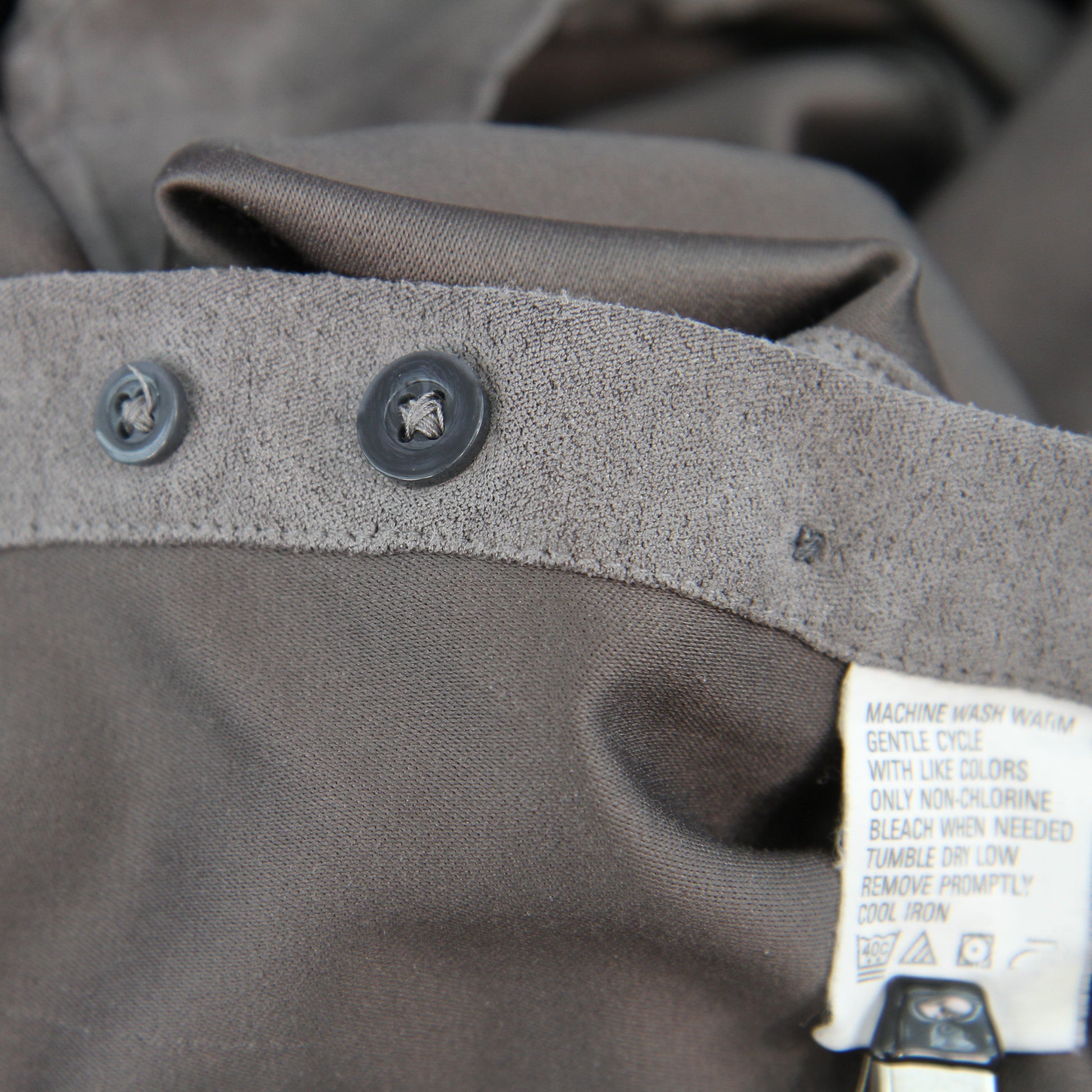 Pair Geoffrey Beene micro suede long sleeve mens shirt spare buttons