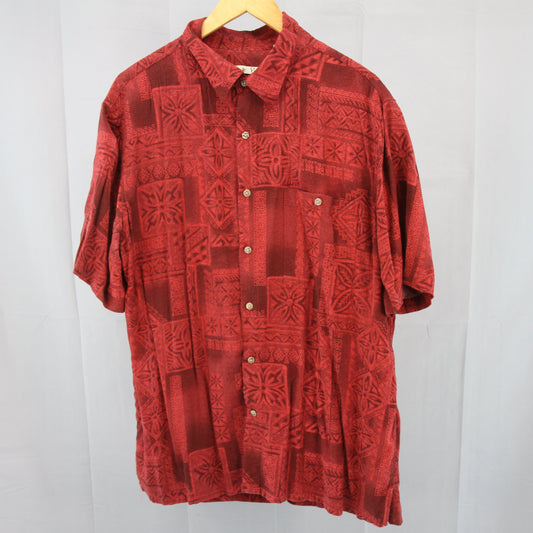 Batik Bay Red Hawaiian shirt front view