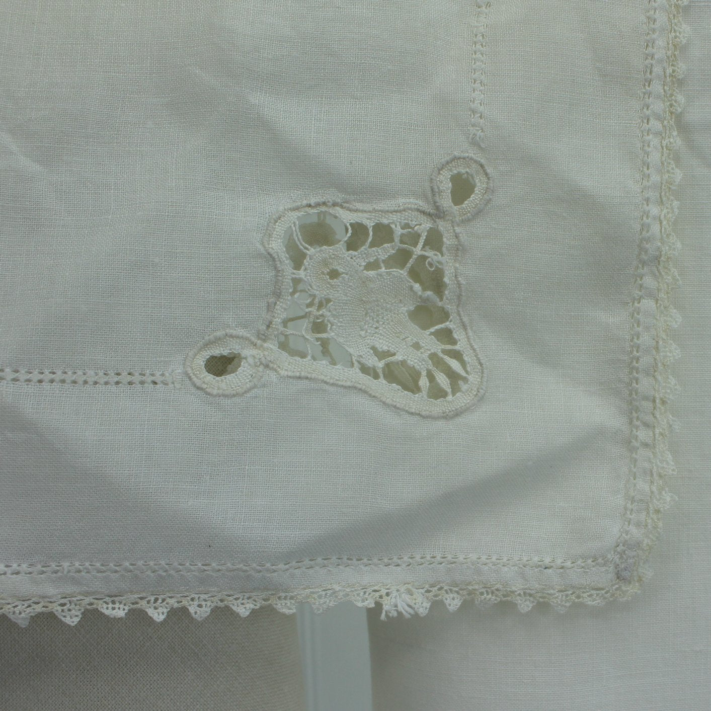 Collection Vintage Small linens Runner Butterfly Battenberg Embroidery Estate Use DIY battenberg corner