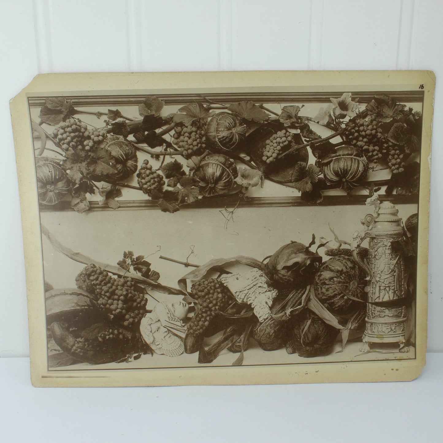 Antique 1890 H C Perleberg Festons First Series 50 Sepia Photograph Plates of 66 & Title Page Estate grapes urn