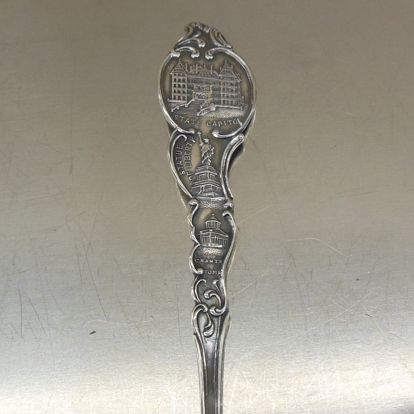 George Vose Sterling Silver Souvenir Spoon - Jamestown New York vintage