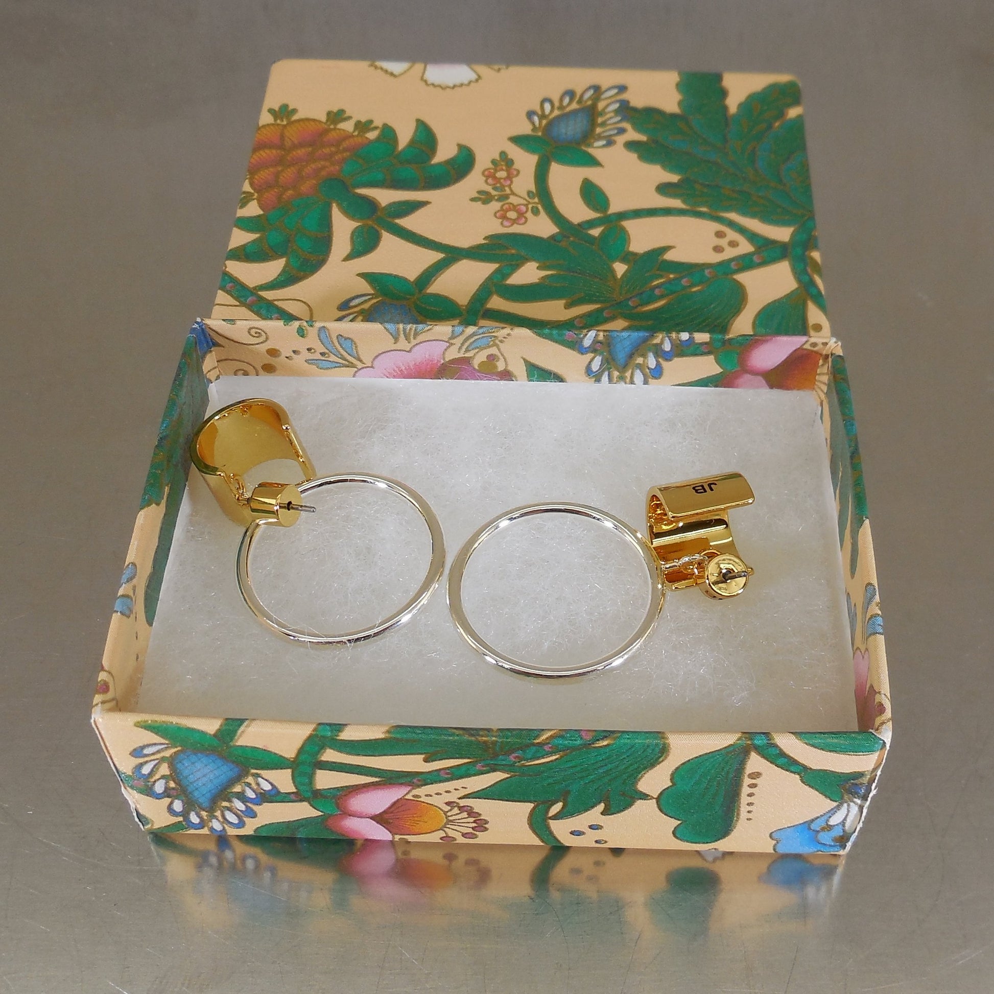 Jenny Bird Two Tone Faye Knocker Earrings 14K Gold & Silver Dipped Brass