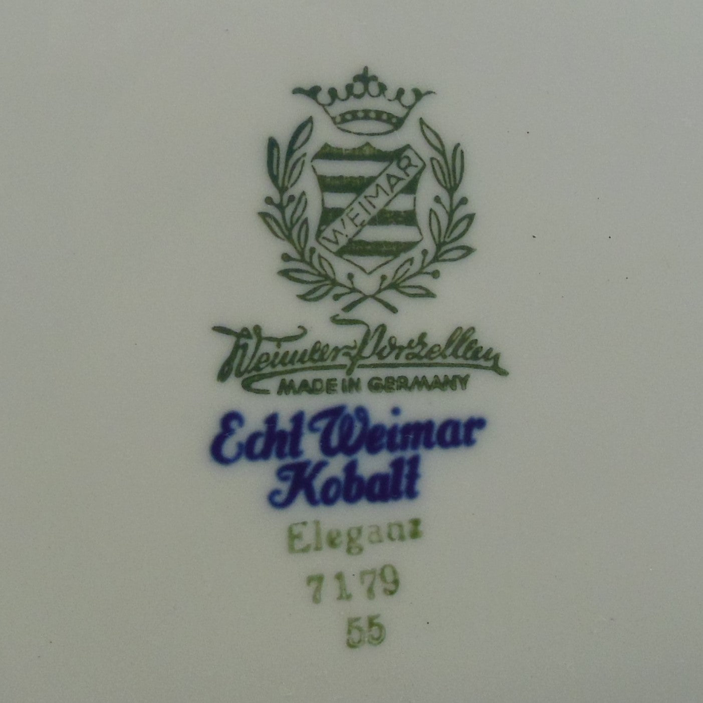 Weimar Germany Porcelain Echt Kobalt Eleganze Gold Soup Tureen Scroll Asterisk maker mark stamp