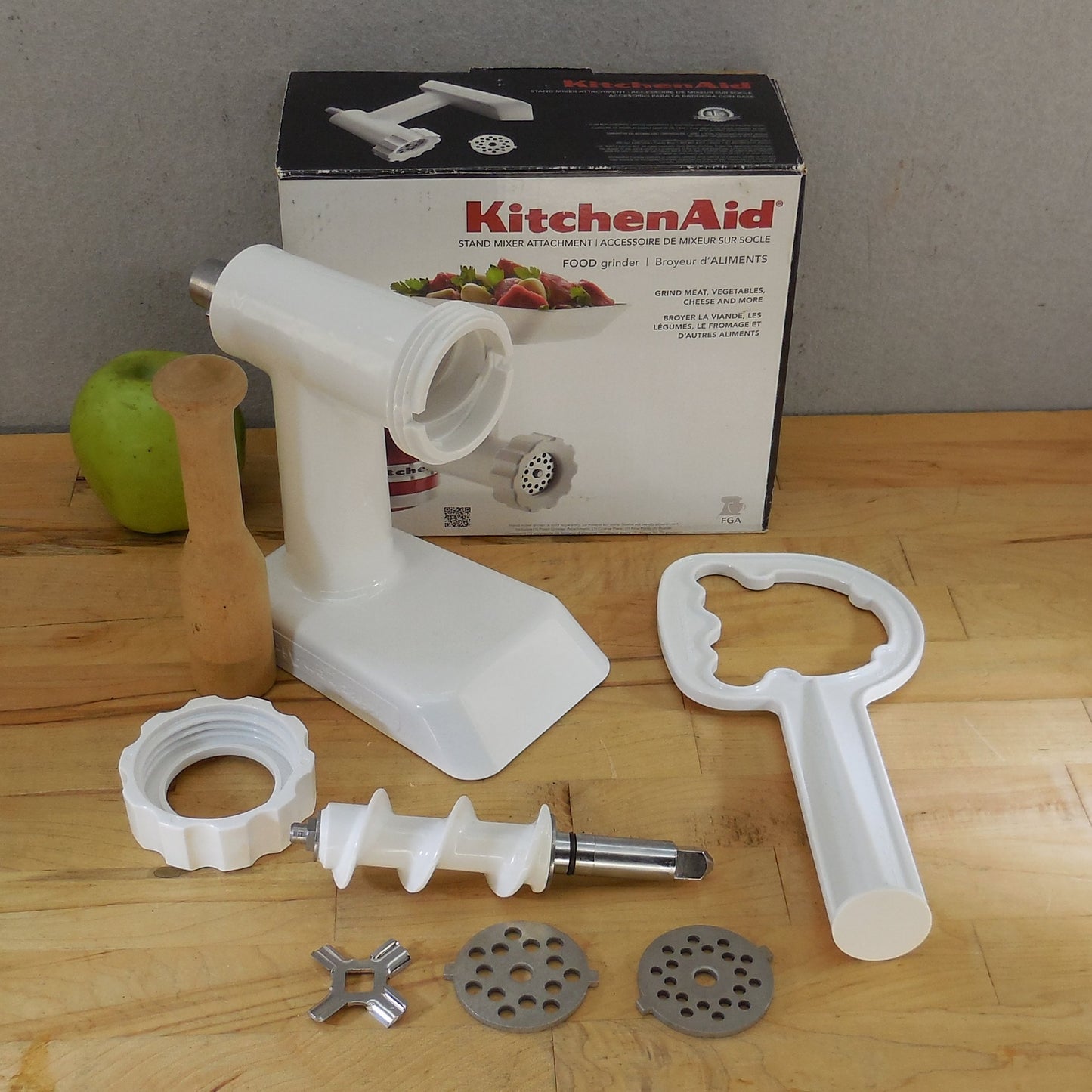 KitchenAid Mixer Attachment FGA Food Meat Grinder Set White