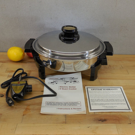 Kitchen Craft West Bend USA 2024 Liquid Core 11" Stainless Electric Skillet