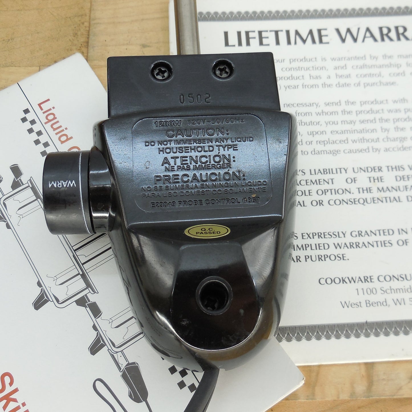 Kitchen Craft West Bend USA 2024 Liquid Core 11" Stainless Electric Skillet