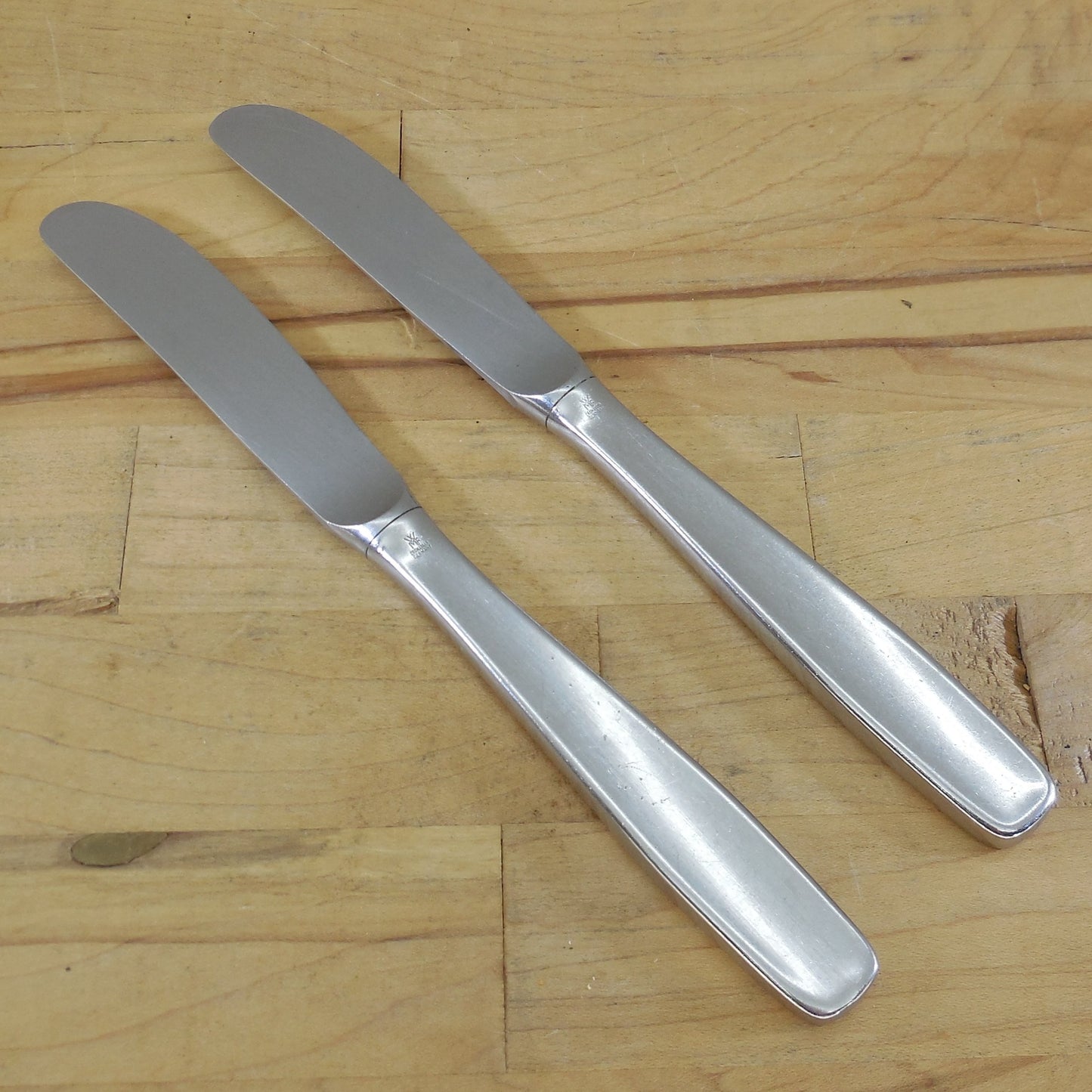 WMF Germany Older Line Cromargan Stainless Pair Dinner Knives