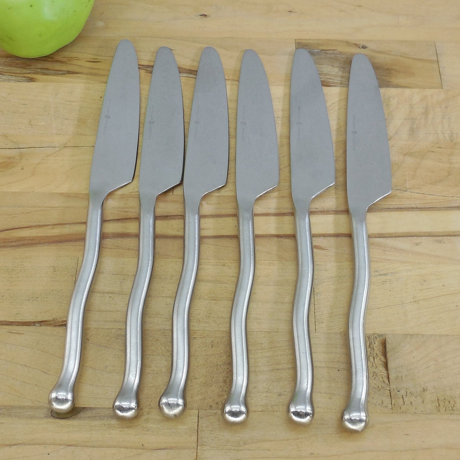 Gourmet Settings Exotique Platinum Stainless Flatware - 6 Dinner Knives