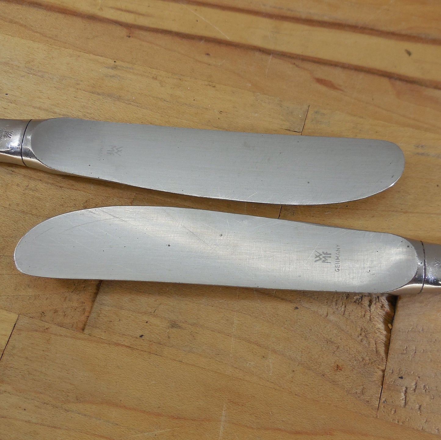 WMF Germany Older Line Cromargan Stainless Pair Dinner Knives