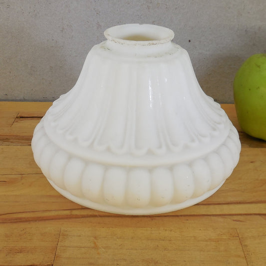 Antique Frosted Draped White Lamp Shade 7" Ceiling Sconce Etc.