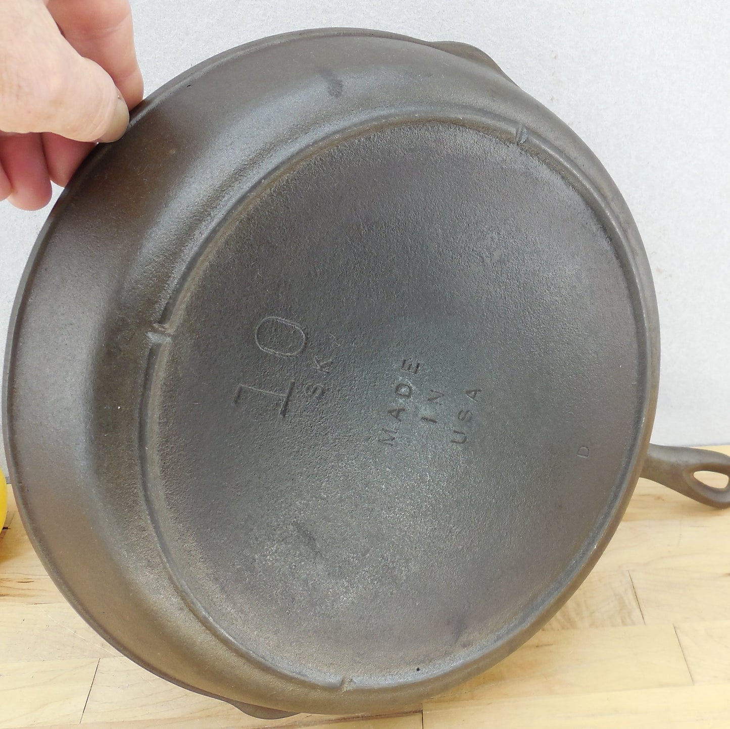Lodge USA 3 Notch Heat Ring Cast Iron #10 Skillet 12" 10SK unmarked maker