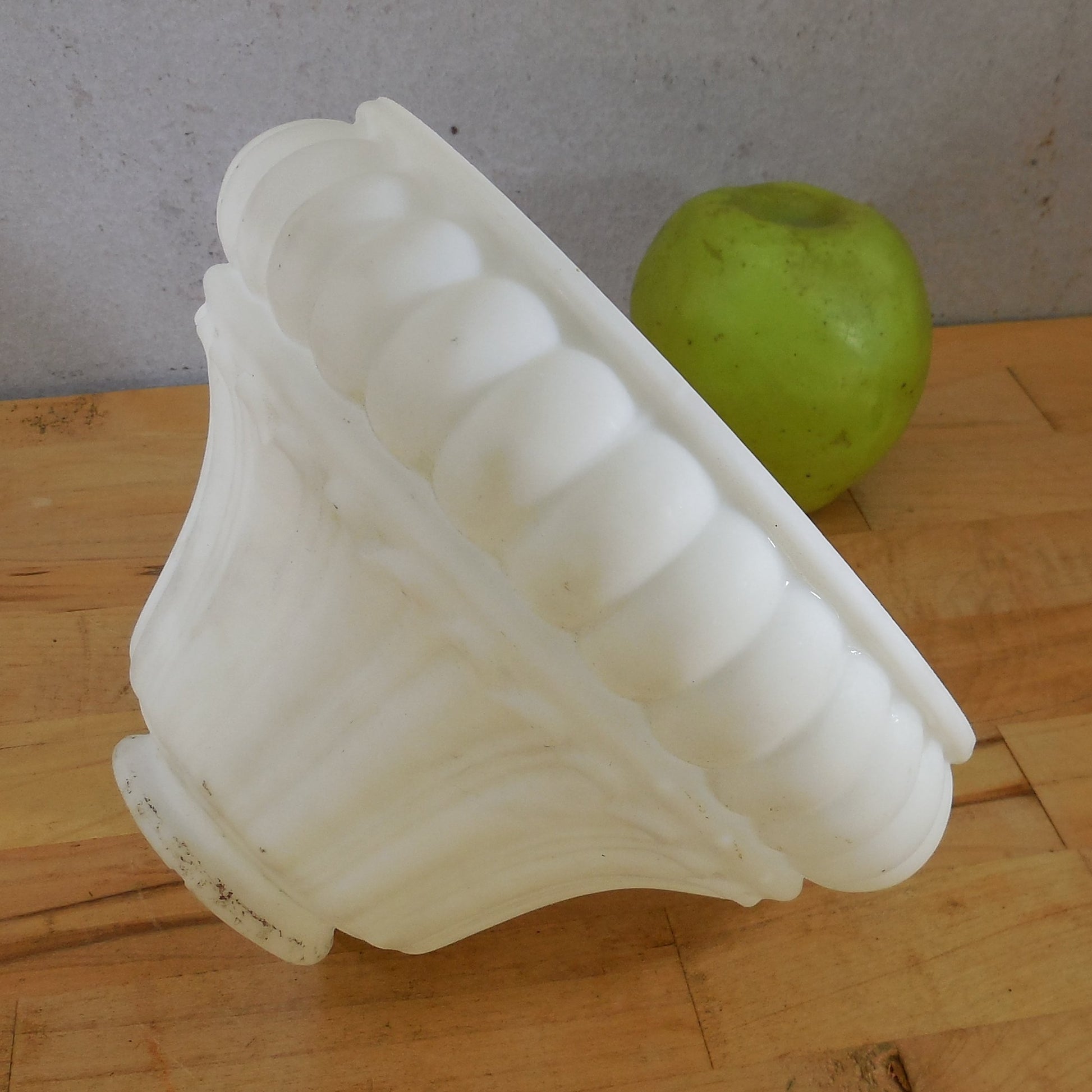 Antique Frosted Draped White Lamp Shade 7" Ceiling Sconce Etc. vintage