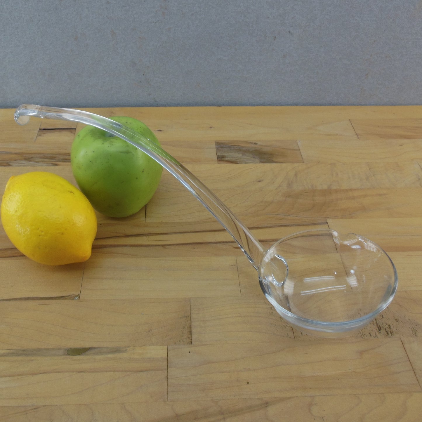 Unbranded Clear Blown Glass Punch Bowl Ladle 14"