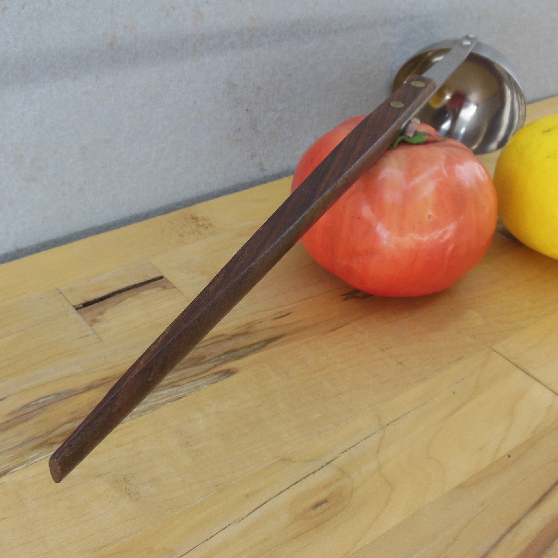 Unbranded Japan Stainless Teak Rosewood 13.5" Ladle MCM Used