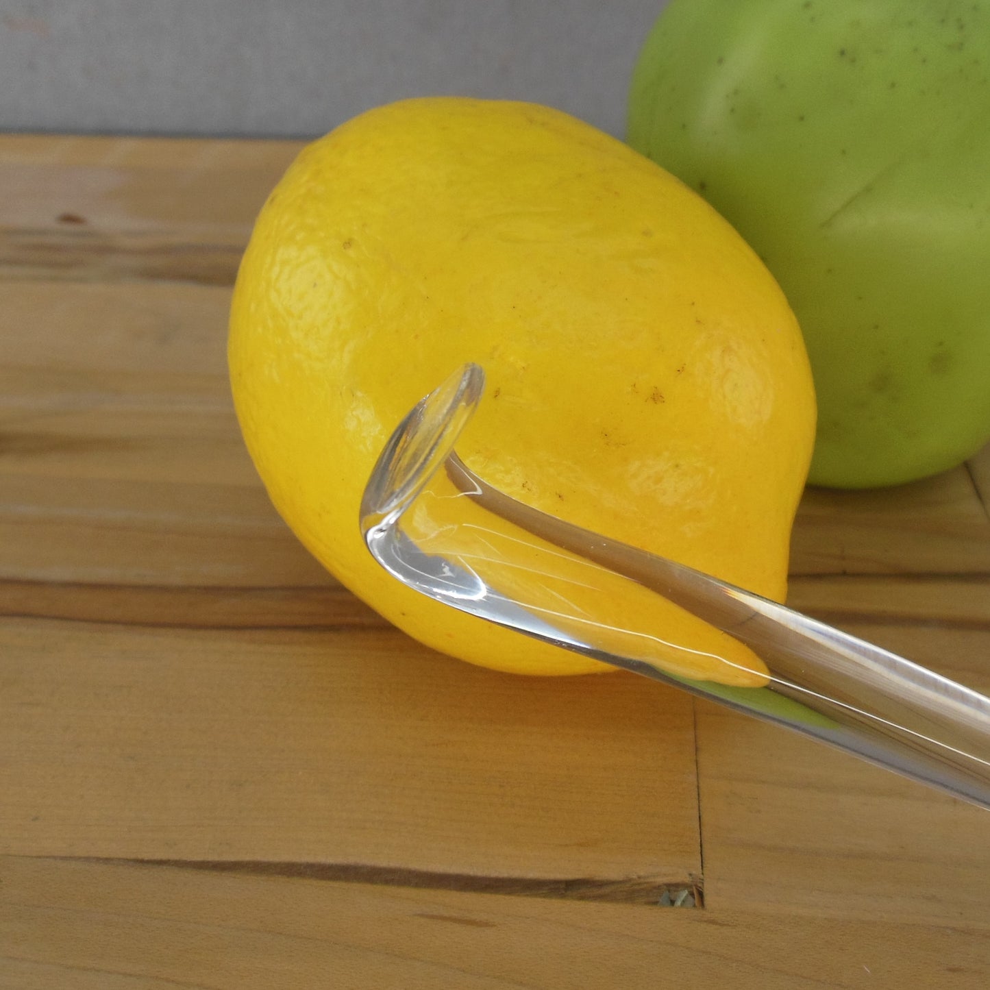 Unbranded Clear Blown Glass Punch Bowl Ladle 14" EUC
