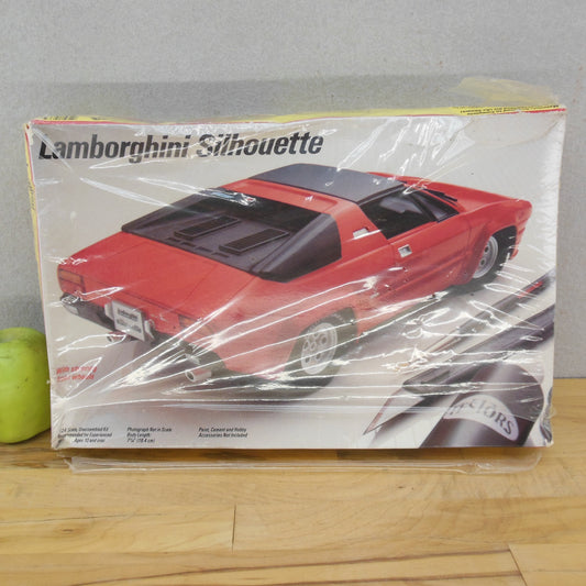 Testors 1985 Lamborghini Silhouette 1/24 Scale Plastic Model Kit #385